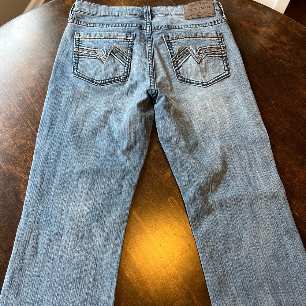 Men's Light Blue Bootcut Jeans - Classic Everyday Denim - Picture 2 of 3